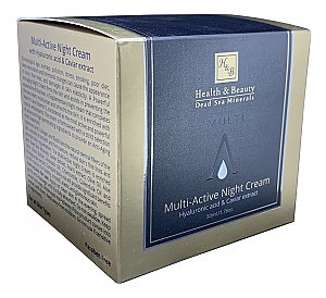 Multi Active Night Cream with Hyaluronic Acid and Caviar Extract